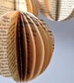 Paper Book Christmas Decorations, Beige, Globe, Librarycore - Image 1