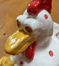 Quirky Handmade Ceramic Chicken – Spotted Handbuilt Pottery Hen - Image 2