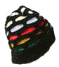 Knitted handmade black and multicoloured hat - unisex - Image 4