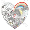 Home Is Where The Heart Is - A4 Giclee print