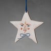 Star wooden hanging ornament- Clyde the star