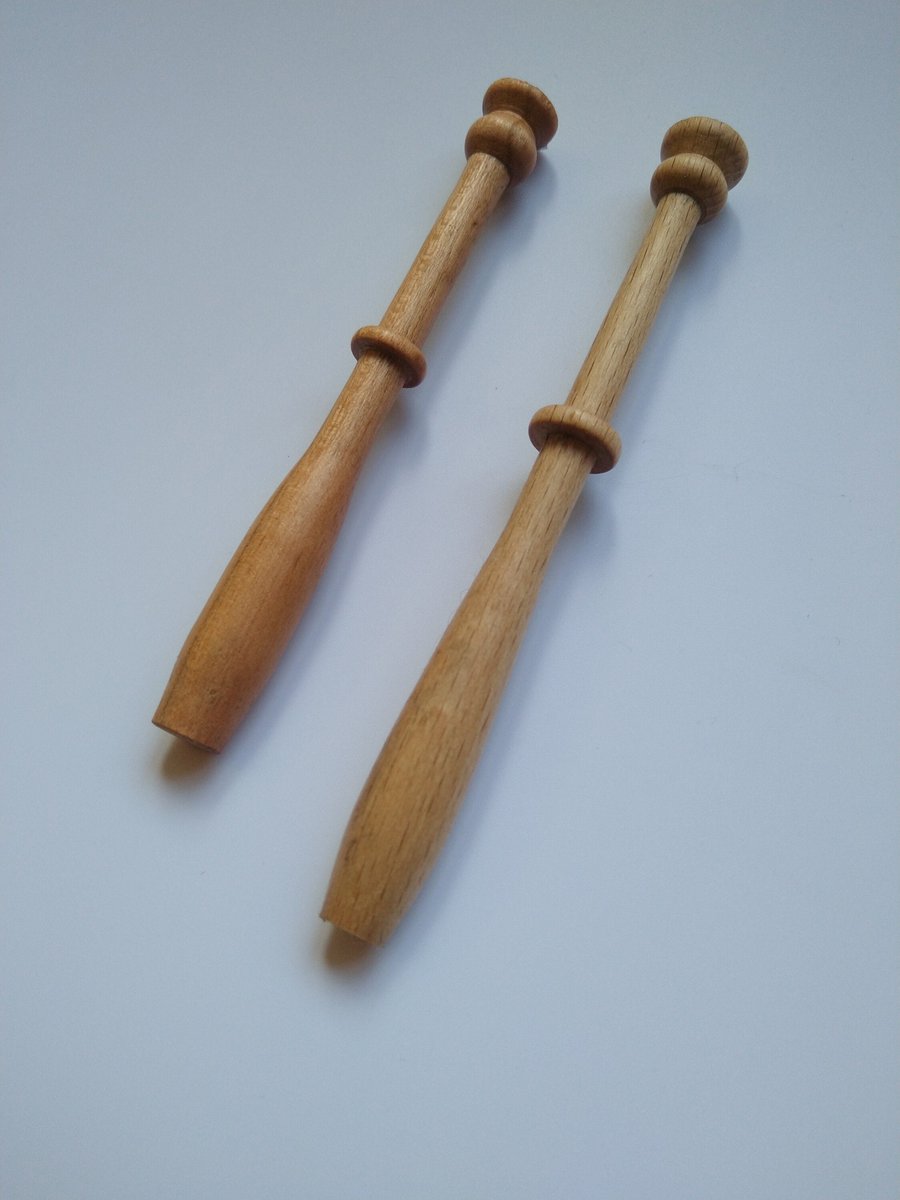 Ten (5 pairs) Gimp Lace Bobbins - individually craftsman made by hand