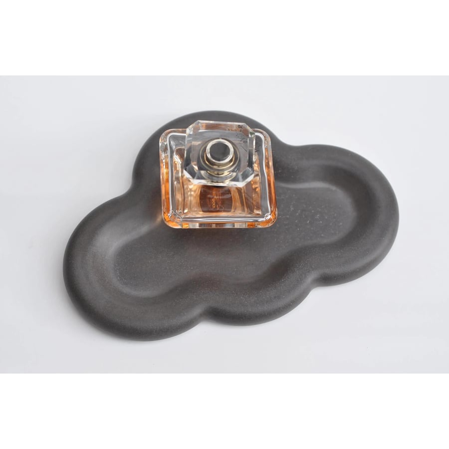 Concrete Tray Anthracite Grey: Handmade Minimalist Catchall Dish