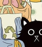 Cute Cat And Bag Print 2, The Cat's Out Of The Bag Wall Art Print, Secret Is Out - Image 3