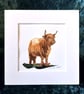 Highland Cow - Original Watercolour Painting - Image 1