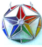 Stained Glass Rainbow Pentagon Star Suncatcher Decagon 005 - Image 3
