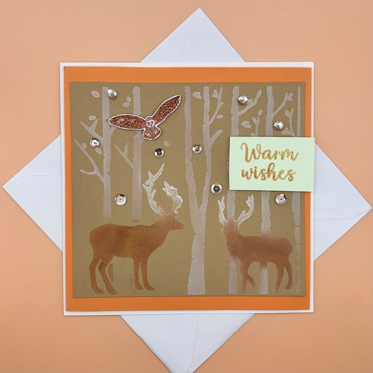 Handmade Winter Woodland Card