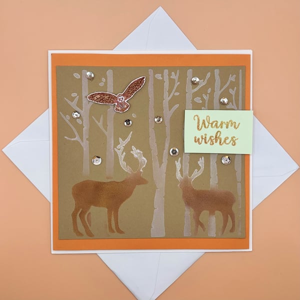 Handmade Winter Woodland Card