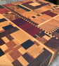Large End Grain Hardwood Cutting Board: urbanChaos Pattern, Handmade - Image 3