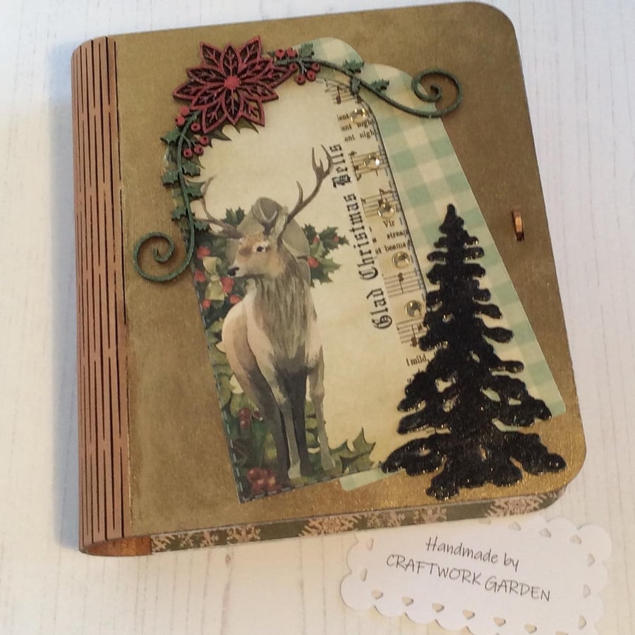 Christmas Book Box - Gold Stag