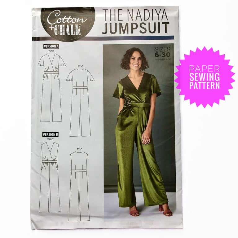 Paper Sewing Pattern, The Nadia Jumpsuit