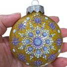 Hand painted dot painted Christmas Ornament