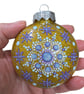 Hand painted dot painted Christmas Ornament - Image 1