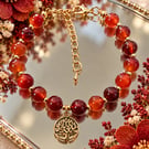 Carnelian Tree of Life Bracelet (Motivation & Confidence)