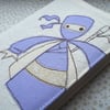 embroidered ninja notebook cover - A6 size