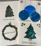 4 pack of hand painted Christmas cards - Image 2
