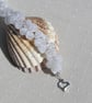 White Crackled Quartz Gemstone Bracelet "White Mist" - Image 4