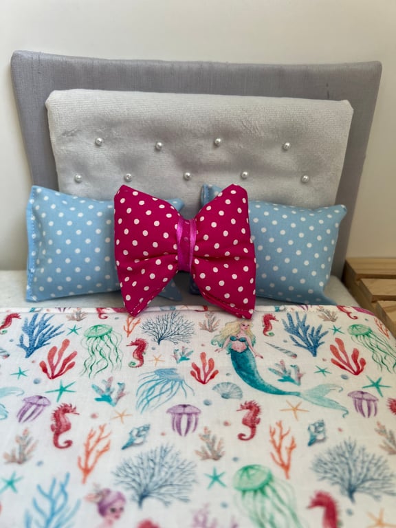 1:6 scale fashion doll bedding duvet bedspread barbie reversiblle