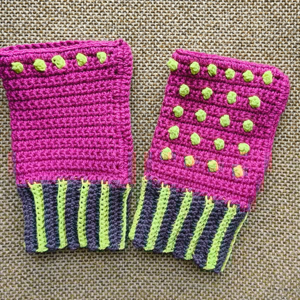 Ladies Fingerless Gloves, Handwarmers