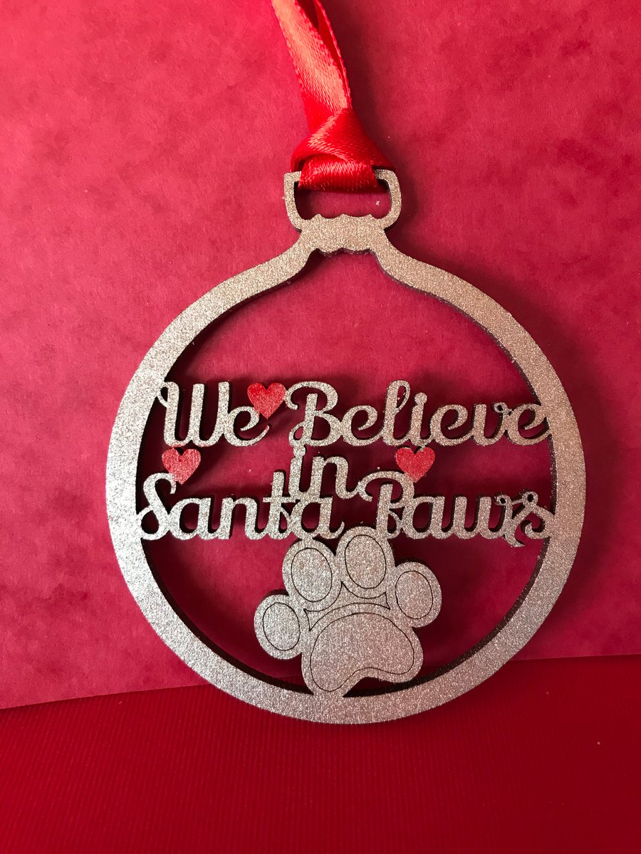 Wood We Belive In Santa Paws