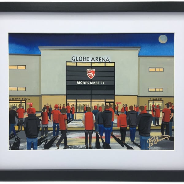 Morecambe. Framed & Unframed Fine Art Print Football FC, Globe Arena Gift