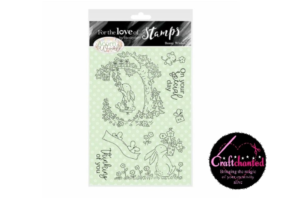 Acorn Wood - Bunny's Special Day - Bunny Wishes - A6 Stamp Set