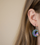 Anodized Titanium Cat Earrings  - Image 2