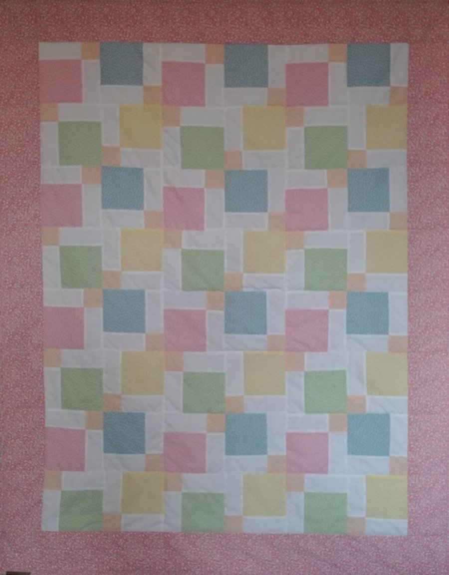 Scrap throw quilt