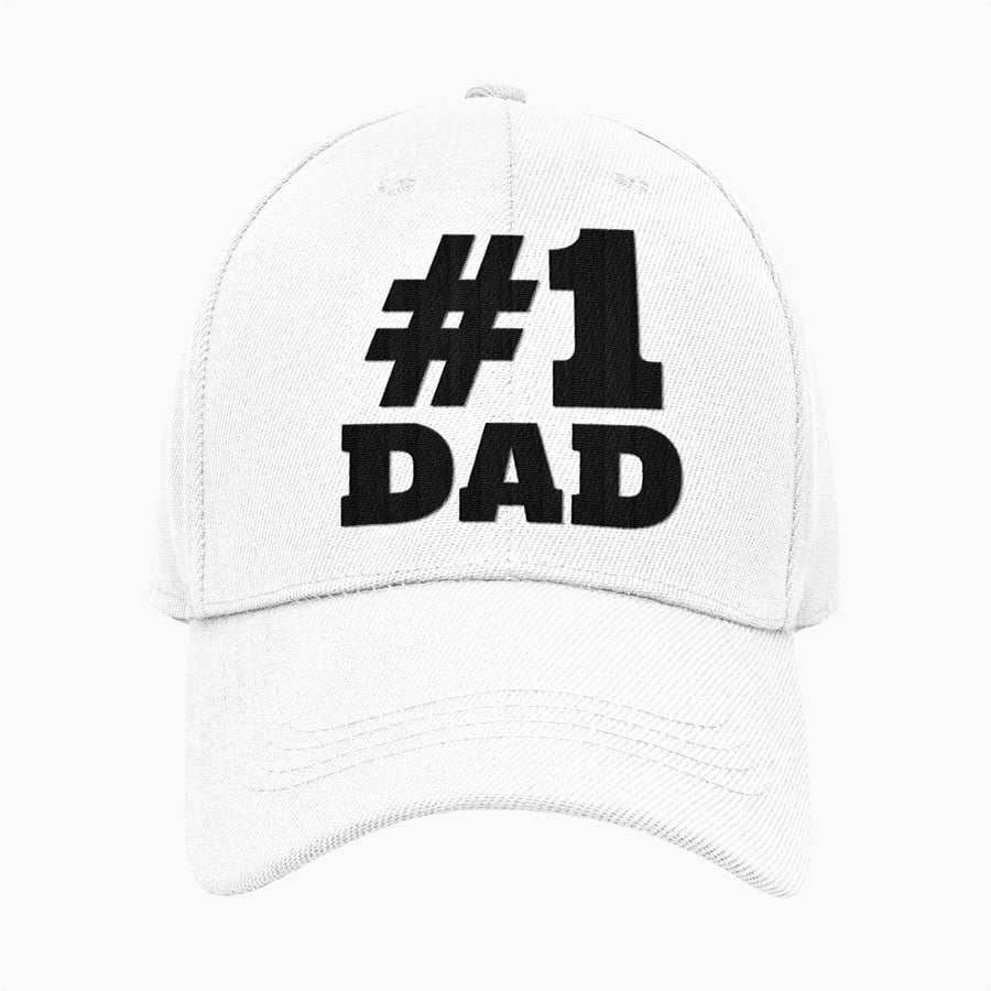 Number 1 Dad Baseball Cap Headwear Cotton Comfort Men Dad Fathers Day Birthday 