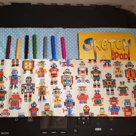 Cath Kidston Robot doodle pad and pen wallet