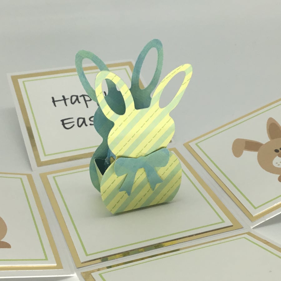 3D Easter Bunny card with chocolate treat