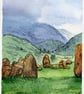 Cumbria Castlerigg Standing Stones Circle Original Watercolour - Image 3