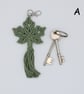macrame keyring, maple leaf keychain, bag accessory - Image 2