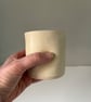 Handmade small ceramic dimple mug, cream handleless mug