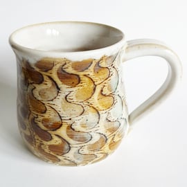 Caramel  Glazed Mug - Hand Thrown Stoneware Ceramic Mug KIln Fired 