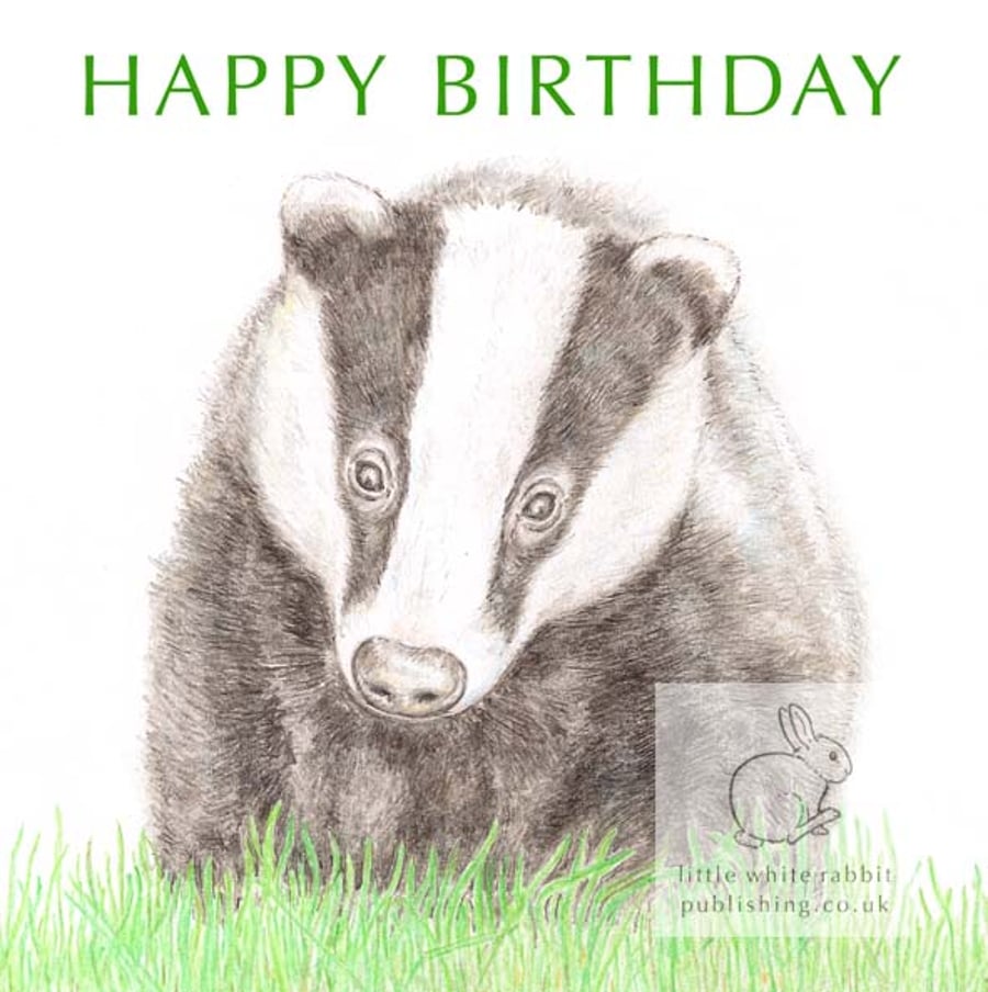 Badger - Birthday Card