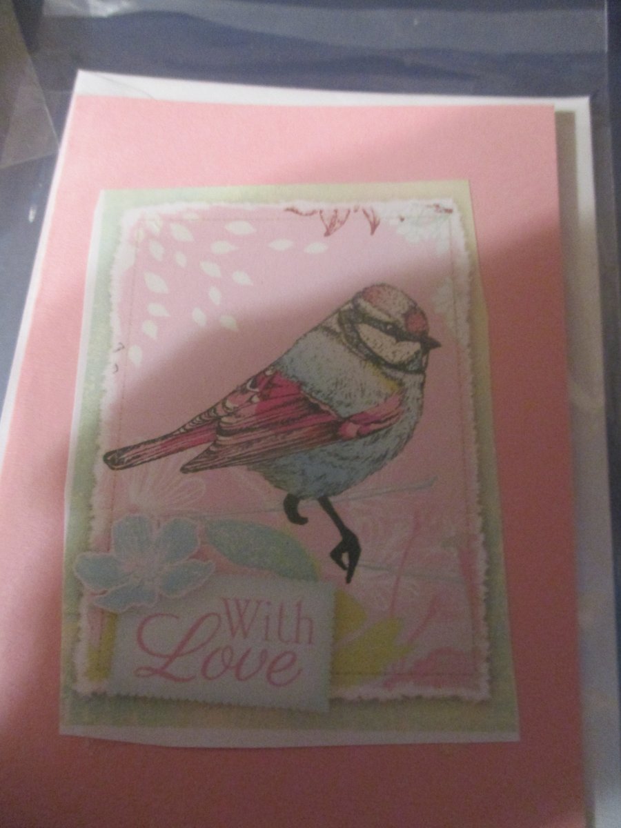 With Love Small Bird Card
