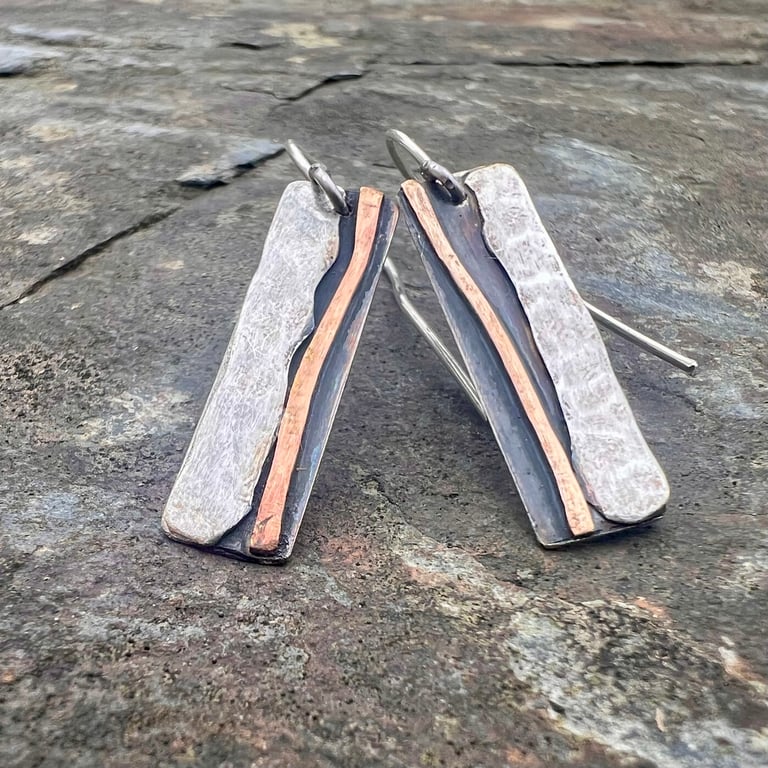  Silver and Gold Coastal Dangle Earrings