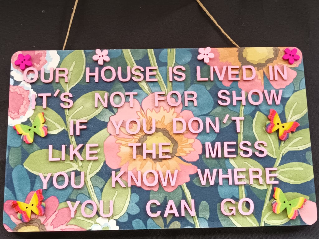 Hand decorated hanging wooden 