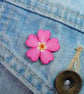 Pink Forget Me Not Pin, Handmade Bereavement Gift, Miss You Gift, Funeral Favour - Image 3