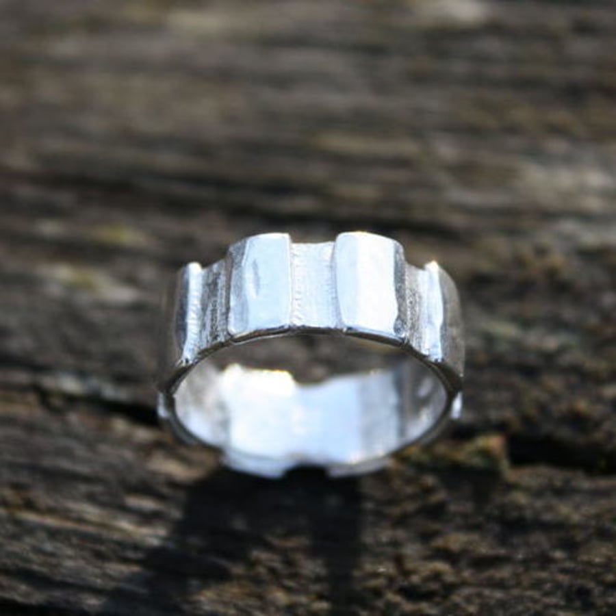 Cog  Sterling Silver Ring for men or women