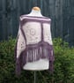 Grape and Pink Marshmallow Crochet Poncho - Design A542 - Image 2