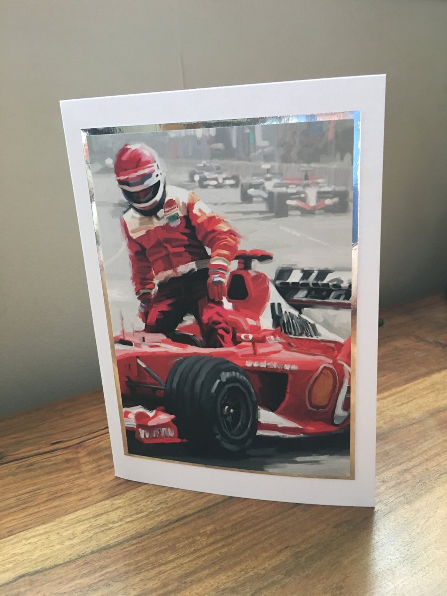 Formula One Card - F1 Birthday card - Blank Inside