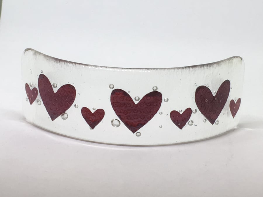 Fused Glass Hearts Curve