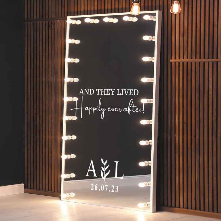 Wedding Photo Selfie Mirror Vinyl Decal Sticker for DIY Wedding Personalised