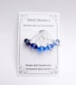 Lampwork Stitch Markers - Blue Gradient