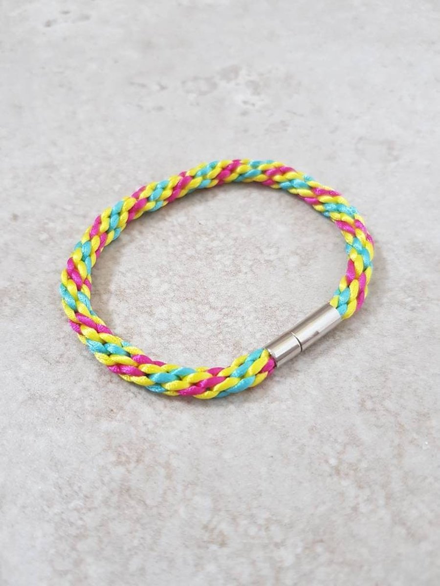 Pansexual Bracelet, Pan Pride Anklet, Pan flag, LGBTQIA Jewelry