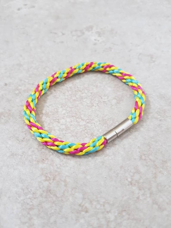 Pansexual Bracelet, Pan Pride Anklet, Pan flag, LGBTQIA Jewelry