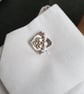Square cufflinks, Recycled silver, Fathers day gift, Hallmarked mens jewellery - Image 2