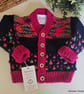 Designer Bobble Hand Knitted Baby Girl's Cardigan 9-18 mth size